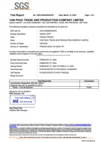 KẾT QUẢ TEST SGS (túi PE Liner Jumbo)